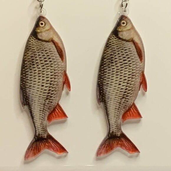 Fish Earring, Fishing Jewelry, Silly Animal Earring, Novelty Earring, Gift Idea - Picture 6 of 8